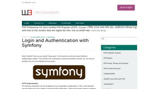 Login and Authentication with Symfony - w3programmers