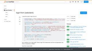 login from (webclient) - Stack Overflow