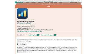 Symphony Math | Product Reviews | EdSurge