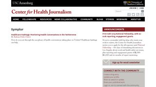 Symplur | Center for Health Journalism