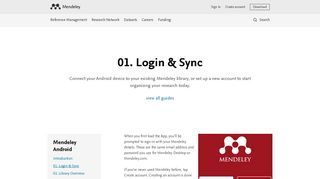01. Login & Sync | Mendeley