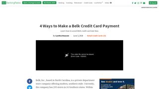 4 Ways to Make a Belk Credit Card Payment | GOBankingRates