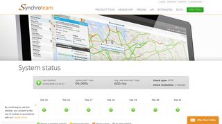 System status - field service management solution - Synchroteam