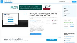 Visit Syncmyride.com - SYNC Support | SYNC Help | Official Lincoln ...
