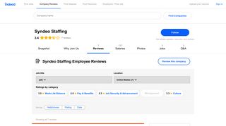 Working at Syndeo Staffing: Employee Reviews | Indeed.com