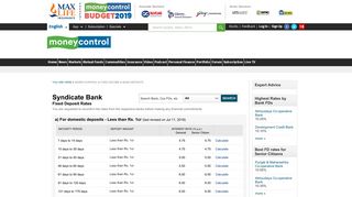 Syndicate Bank - Moneycontrol