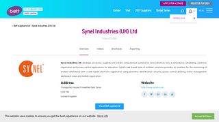 Synel Industries (UK) Ltd - Bett Show 2020, 22 - 25 January, ExCeL ...