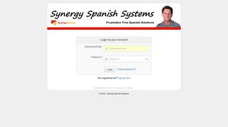 Please login - Synergy Spanish Systems