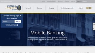 Mobile Banking - Franklin Synergy Bank