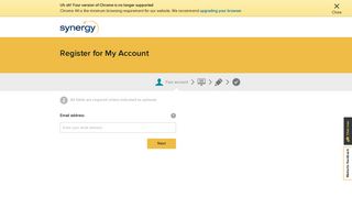 Register for My Account - Synergy My Account