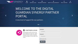 the Digital Guardian Synergy partner portal