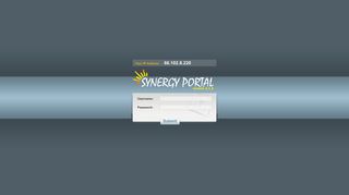 Synergy Portal CRM - Login