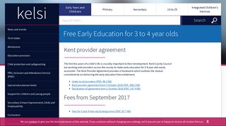 Free Early Education for 3 to 4 year olds - KELSI