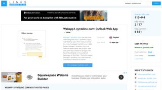 Visit Webapp1.syntelinc.com - Outlook Web App.