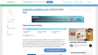 Access webapp2.syntelinc.com. Outlook Web App