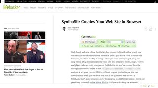 SynthaSite Creates Your Web Site In-Browser - Lifehacker