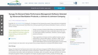 Synygy On-Demand Sales Performance Management Software ...