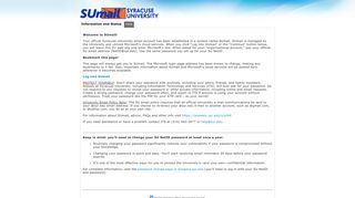 SUmail Information and Status - Syracuse University