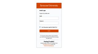 SU Login Service - Syracuse University