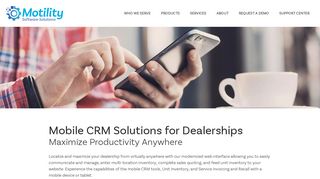 Mobile CRM Solutions for Dealerships - Motility Software Solutions