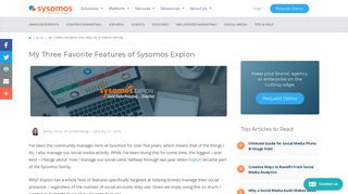 My Three Favorite Features of Sysomos Expion | Sysomos