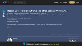 Record user login/logout time and other actions (Windows 7)
