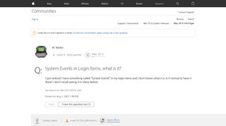 System Events in Login Items, what is it? - Apple Community