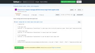 macos: manage add list remove login items apple script · GitHub