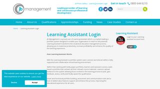 Learning Assistant Login | JB Management