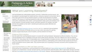 What are Learning Assistants? - SERC