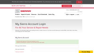 My Sierra Account Login | Sierra Instruments