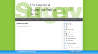 The Coppice & Angmering Medical Centre - SystmOne Login