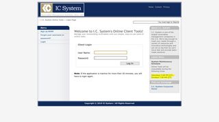 Login Page - IC System