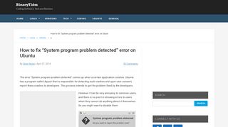 How to fix “System program problem detected” error on Ubuntu ...