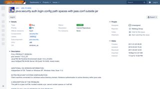 java.security.auth.login.config path spaces with ... - Java Bug System