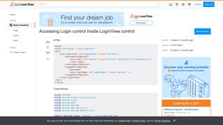 Accessing Login control inside LoginView control - Stack Overflow