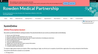 Rowden Medical Partnership - SystmOnline - Rowden Surgery