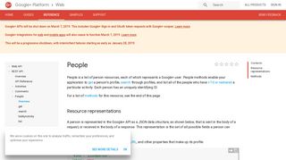 People | Google+ Platform for Web | Google Developers