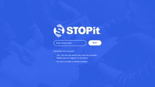 STOPit - Acess Code Entry