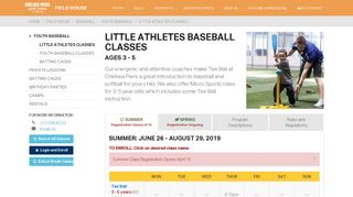 Little Athletes Baseball | Chelsea Piers NYC