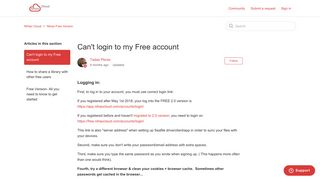 Can't login to my Free account – NiHao Cloud