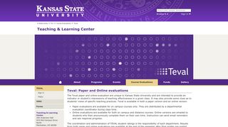 Teval | Teaching & Learning Center | Kansas State University