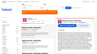 T Mobile Jobs, Employment | Indeed.com