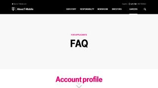 Application FAQS | T-Mobile Careers Frequently Asked Questions