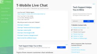 T-Mobile Live Chat | Customer Service - GetHuman