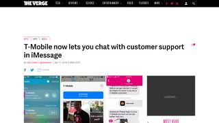 T-Mobile now lets you chat with customer support in iMessage - The ...
