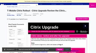 T-Mobile Citrix Rollout - Citrix Upgrade Review the Citrix ...