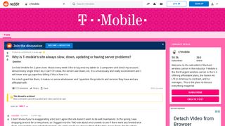 Why is T-mobile's site always slow, down, updating or having ...