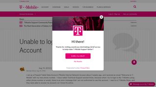 Unable to login to My T-Mobile Account | T-Mobile Support