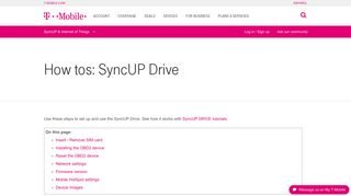 How tos: SyncUP Drive | T-Mobile Support